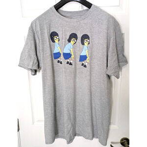 Mens Bob's Burgers Graphic Tee Shirt X Large Gray Tina Belcher20